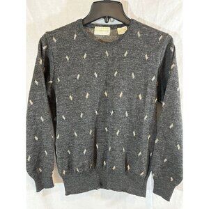 Cambridge Shop Women’s Vintage Small Long Sleeve Knit Wool Gray Sweater